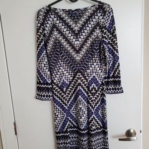 Black and blue dress